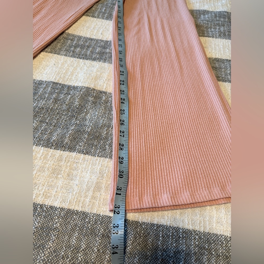 PINK Victoria’s Secret SZ S/P Rose Pink Wide Leg Long Loungewear Sleepwear - Picture 6 of 10